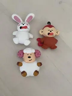 たべっ子どうぶつ　すやすやフィギュアvol.2 うさぎ、さる、ひつじ3個セット