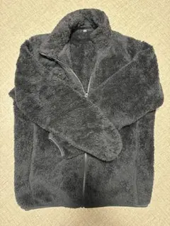 UNIQLO ファーリーフリースフルジップジャケット 黒