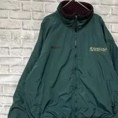 コロンビア　ナイロンジャケット中綿　グリーン2XL ロゴ刺繍アウトドア0109