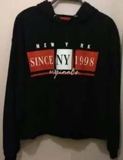 中古 レディース 黒 パーカー H&M フードつき