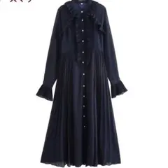 ロングワンピース　フレア　上品　パーティー　ドレスワンピース