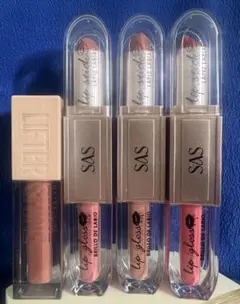 メイベリン リフターシャイン 004 シルキーヌード リップグロス&リップ他3本