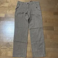 DEUX 23区　ストライプ　パンツ　茶系　L