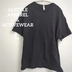 00s ALSTYLE アルスタイル AAA 無地 半袖 Tシャツ 黒 L