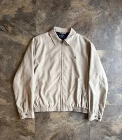 00s Polo ポロラルフローレン スイングトップ ベージュ M チェック裏地のサムネイル