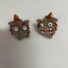 シーサー 置物 2体セット ミニチュア