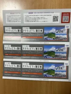 日本スキー場開発　株主優待　アクティビティ割引券　6枚　①