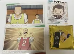 ハイキュー　田中龍之介　ポストカード　缶バッジ　セガラッキーくじ　アクキー2連