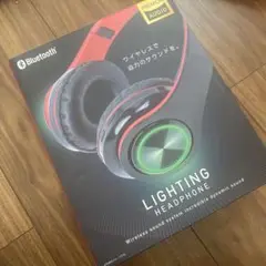 LIGHTING HEADPHONE ワイヤレスヘッドフォン レッド/ブラック