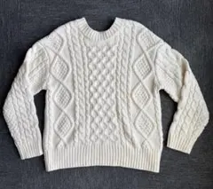 SENSE OF PLACE ケーブルニット 白 アイボリー 長袖 タグあり