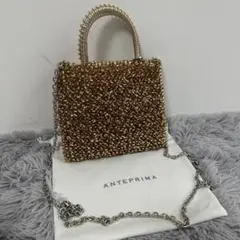ANTEPRIMA ゴールドビーズ　バッグ　2way ANTEPRIMA ゴールドビーズ バッグ 2way ANTEPRIMA ゴールド