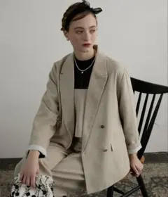 メタルボタン ツイードオーバーテーラードジャケット　ダブルブレストジャケット