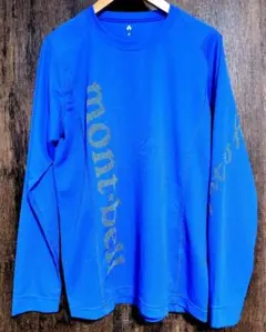 【美品】mont-bell 長袖Ｔシャツ ブルー Mのサムネイル