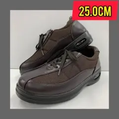25.0cm 新品 メンズ ビジネスシューズ 幅広シューズ エアーシューズ 茶