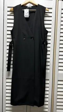 試着のみタグ付きハニーズ　ロングベストワンピースブラック　Mサイズ