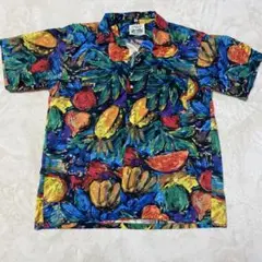SUNVALLEY フルーツアロハシャツ 総柄 レトロ ヴィンテージ　半袖シャツ