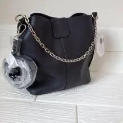 【Laumeomi 】バケツ型ショルダーバッグ 黒