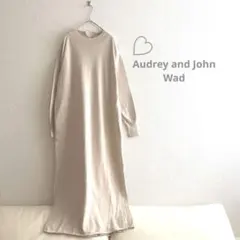 美品Audrey and John Wad❣️長袖ロングニットワンピースポケット付