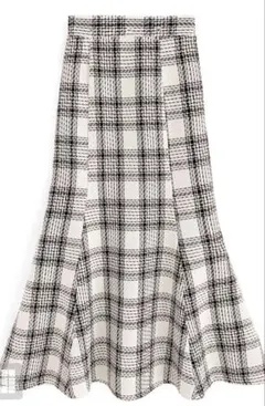 GRL チェック柄ツイードマーメイドスカート