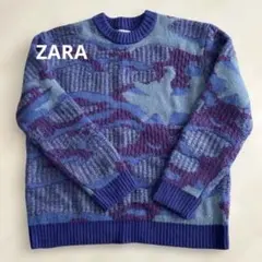 古着　ZARA セーター　ニット　迷彩柄