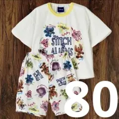 【新品】ディズニー スティッチ 半袖パジャマ 80cmのサムネイル