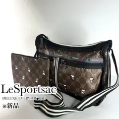 新品☆レスポートサック スヌーピー ショルダーバッグ ポーチ レモノグラム