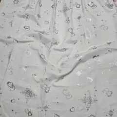 ハート模様のカーテン ピンク 2枚セット フック付き 100×140