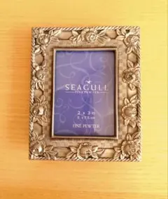 SEAGULL ピューター 　薔薇デザインのフォトフレーム