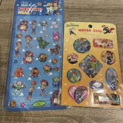 ディズニー　シール　ぷくぷくシール　トイストーリー　ズートピア　ウォーターシール