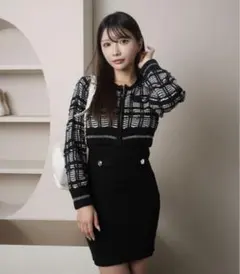 LIP SERVICE ツイードアンサンブルニット ワンピース