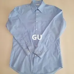 ジーユー水色 長袖シャツ 胸ポケット付き