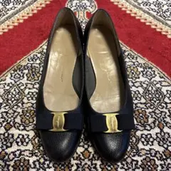 ⭐️未使用近い⭐️ フェラガモパンプス　ベージュ　6 1/2 FERRAGAMO フェラガモ エナメル パンプス ベージュ Salvatore