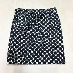 nn661 MaxMara 総柄タイトスカート L イタリア製 個性的 ドットのサムネイル