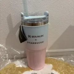 箱付き新品 スタバ 3WAYステンレスタンブラーSTANLEYペールピンクグラデ