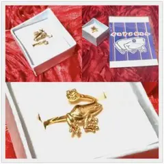 ❾限定品【カエルver.】イエアメガエルgoldリング・L判カードset