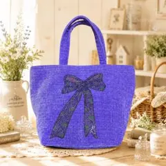 美品✨Think Bee! シンクビー 花柄 ビニール トートバッグ 青系 - メルカリ