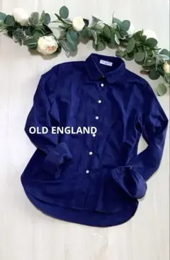 OLD ENGLAND ネイビー チェック柄 長袖シャツのサムネイル