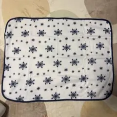 雪の結晶デザイン ブランケット 約67cm x 85cm