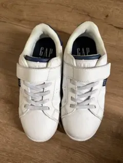GAP キッズ スニーカー ホワイト ネイビー　19cmのサムネイル