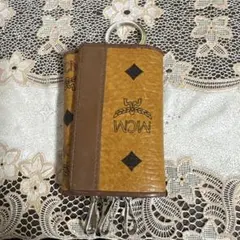 極美品 MCM テディベア キーリング キーホルダー G金具 レザー ブラウン 極美品 MCM テディベア キーリング キーホルダー G金具 レザー