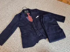 【試着程度】卒園・入学　フォーマルスーツ 120 ネイビー