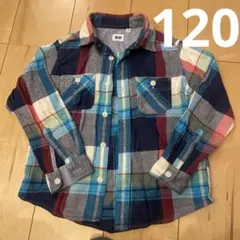 UNIQLO 長袖 チェックシャツ 120 ダンガリー　ネルシャツ ユニクロ