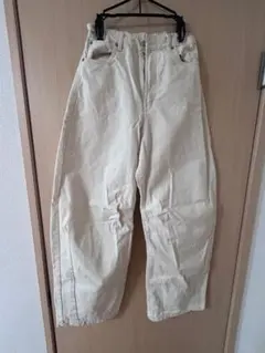 ツイルカーブラインパンツ(アイボリー)