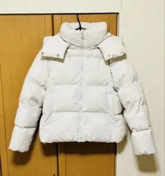 gu ウォームパテッドブリゾン ダウンジャケット 白 ホワイト S レディース