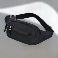 ボディバッグ ウエストポーチ ショルダーバッグヒップ バッグブラック軽量