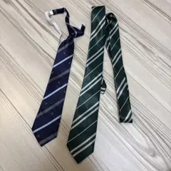 ネイビーとグリーン　制服　ネクタイセット