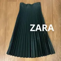 ZARA グリーンプリーツスカート