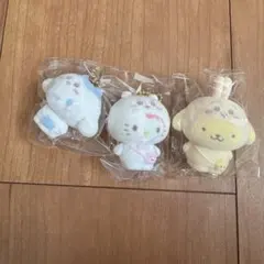 【3個セット】ちいかわ サンリオ シークレットフロッキーマスコットチャーム