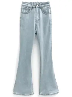 GRL バックリボン刺繍フレアデニムパンツ[at2289] Sサイズ