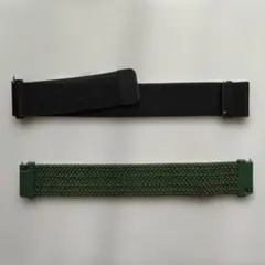 ブラック・グリーン バンドセット22ミリ 2点